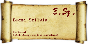 Bucsi Szilvia névjegykártya